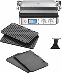 Braun MultiGrill 9 CG9043, 3-in-1 Kontaktgrill, BBQ und Ofen, große Grillfläche (16 Burger), 2000W, 250°, spülmaschinengeeignet (Plancha, und Grill), Fettauffangschale, Elektrogrill Indoor