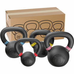HQ Germany® Powdercoat Kettlebell | Vollguss | 2-32kg | Starter-Sets | ±2,0% Gewichtstoleranz +Starter-Set (2+4+6+8KG)