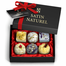 6 Luxuriöse BIO Badebomben Vegan - Weihnachtsgeschenke für Frauen - Wellness Geschenke für Frauen - Badekugeln Badezusatz zur Entspannung - Geburtstagsgeschenk für Frauen Frauen Geschenk
