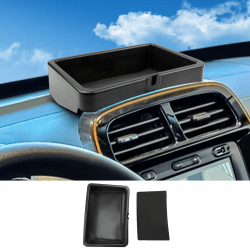 CDEFG Kompatibel mit Dacia Spring 2021-2023 2024 Electric EV Mittelkonsole Organizer Aufbewahrungsbox Instrumententafel Aufbewahrung Auto Center Console Tray Spring EV Zubehör Instrumententafel Schwarz