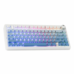 EPOMAKER x Aula F75 Gasket Mechanische Tastatur, 75% Hot swap-fühige Gaming-Tastatur mit Fünf-Schicht-Polsterung&Knopf, Bluetooth/Wireless/USB-C, RGB (Blue Ombre, LEOBOG Reaper Switch) LEOBOG Reaper Switch Blue Ombre