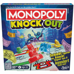 Monopoly Knockout, die extra Harte Version des Klassikers, schnelles Spiel auf dem Shuffleboard für bis zu 8 Spieler, Weihnachtsbrettspiel für die ganze Familie