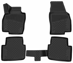 WALSER XTR Gummi Fussmatten Auto kompatibel mit Skoda Kamiq (NW4) 2019-Heute, 100% passgenaue Auto Fußmatten, robuste Universal Fußmatte Auto, Gummimatten Auto, Auto Fussmatten Gummi, Auto Gummimatten