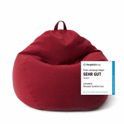 Lumaland Sitzsack Comfort Line | Indoor Beanbag 90x110x50cm mit mehr als 1,9 Mio. anpassbaren EPS-Perlen | Weiches & Komfortables Bodenkissen | Sessel für Kinder & Erwachsene | 250 L Volumen [Rot] XL - 90x110x50cm - 250 L Rot