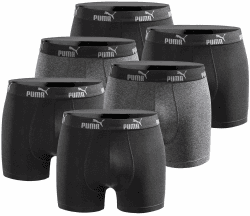 PUMA Boxershort 6er Pack Herren Basic Black Limited Edition Jet Black M