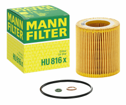 MANN-FILTER HU 816 X Ölfilter – Ölfilter Satz mit Dichtung / Dichtungssatz – Für PKW