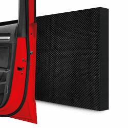 STRACKS® 4X Garagen Wandschutz je 40 x 20 x 2cm Extra Dicker Türschutz – Für Ihr Auto und die Garagenwand – Selbstklebender Türkantenschutz – 4er Set Karomuster, schwarz schwarz 2cm