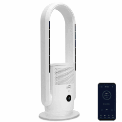djive ARC Heater 3in1 leiser Luftreinger mit Heizung und Turmventilator, HEPA 14, Heiz und Kühlgerät energiesparend, automatische Temperatursteuerung, Alexa kompatibel, App, Fernbedienung, weiß Clean White Ventilator, Heizlüfter & Luftreiniger