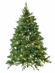 VIVANNO Künstlicher Weihnachtsbaum beleuchtet LED Premium Nordmanntanne 150 cm 150 cm Led