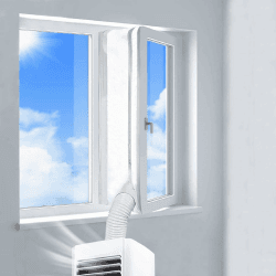 REDTRON Fensterabdichtung für Mobile Klimageräte, Klimaanlagen, Wäschetrockner und Ablufttrockner | AirLock zum Anbringen an Fenster, Dachfenster, Flügelfenster | Fensterabdichtung Klimaanlage 400CM
