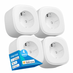 meross WLAN Steckdose, Smart Plug kompatibel mit Alexa, Apple HomeKit, Google Assistant und SmartThings, Timer und Fernbedienung (4) 4St. SMART & für HomeKit Single