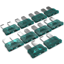 AUPROTEC Standard ATO Flachstecksicherung 1A - 40A Stecksicherung Schmelzsicherung Auswahl: 35A Ampere blau, 10 Stück 10 Stück 35A Ampere blau