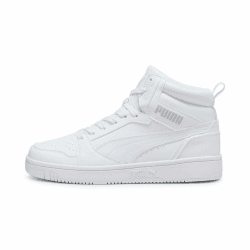PUMA Unisex Rebound V6 Sneaker 42.5 EU Puma White Puma White Cool Light Gray