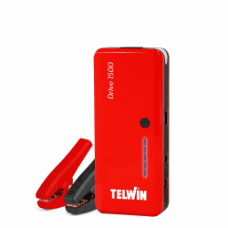 Telwin Drive 1500 12V 1500A Starthilfe Powerbank, Auto Batterie Booster, Notstarter für Autos, Motorräder und Fahrzeuge, Tragbare USB Ladegerät, Starthilfekabel, Überbrückungskabel, Kompact