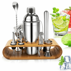 Cocktail Set, Stainless Steel Cocktail Shaker Bar Set, 750ML Bar Tool Set, 12-Teiliges Edelstahl Shaker Bar Zubehör, Professionelles Cocktail Mixing Set, Barware Set für Zuhause oder die Bar.