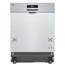 Midea SI 3.60N wi Geschirrspüler 60 cm Teilintegriert, 13 Maßgedecke, Halbintegrierter Spülmaschine mit WiFi, Extra Trocknung, 7 Programme, 49dB, 0~24 Startverzögerung - Inox Teilintegriert, 60cm, E