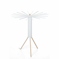 Foppapedretti Octopus Myhome Wäscheständer, Aluminium/PVC/Holz Buche, weiß, 112 x 112 x 121 cm A Raggiera Farbe Weiß