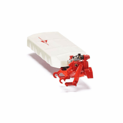 siku 2456, Kuhn Heckmähwerk, 1:32, Metall/Kunststoff, Weiß/Rot, Kompatibel mit siku Standard-Heckkupplung