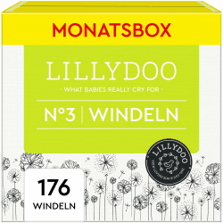 LILLYDOO hautfreundliche Windeln Größe 3 (6-10 kg), Monatsbox (176 Windeln) Größe 3 (176 Stück)