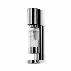 SodaStream® enso™ Premium Wassersprudler | Edelstahl-Design von Naoto Fukasawa | inkl. 1 L BPA-freie Flasche & Reinigungstuch | Einfaches CO2-Wechsel-System, Silber Enso ohne Cylinder