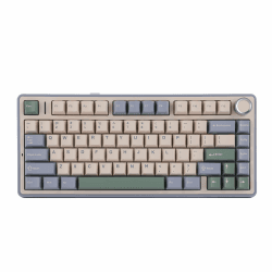 EPOMAKER x Aula F75 Gasket Mechanische Tastatur, 75% Hot swap-fühige Gaming-Tastatur mit Fünf-Schicht-Polsterung&Knopf, Bluetooth/Wireless/USB-C, RGB (Green, Ice Vein Switch) Ice Vein Switch Green