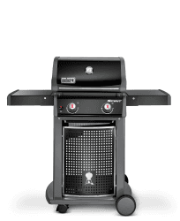 Weber Spirit E-210 Classic Gasgrill, 2 Brenner, 52 x 45cm Grillfläche, Warmhalterost, Deckelthermometer, 2 abklappbare Seitentische, 4 Räder - Schwarz (46010079)