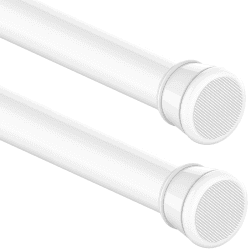 2Stücks Vorhangstange Ohne Bohren Spannstange Teleskopstange Vorhang für Schränke, Fenster, Kleiderschrank 170-260CM(2Stücks) Weiß(Durchmesser 25mm) Weiß 170-260CM(2Stücks)