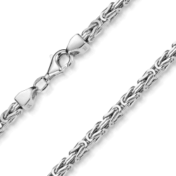 MATERIA 925 Silber Königskette Herren Halskette 3mm diamantiert rhodiniert 45 50 55 60 65 70 80cm + Schmuck Box #K56 65.0 Zentimeter