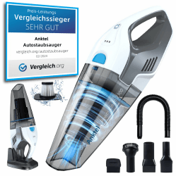 Anktel Handstaubsauger Testsieger 14,8V 9700Pa mit Ladestation Handstaubsauger Akku Beutellos Nass&Trocken mit Waschbar HEPA-Filter Handsauger Kabellos Staubsauger per Auto, Haus -PowerClean2300- Power Clean 2300