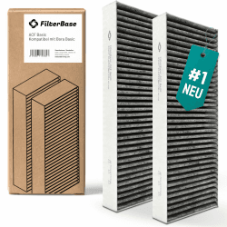 FilterBase® Aktivkohlefilter passend für Bora Basic, BAKFS Filter | Aktivkohlefilterset (2 Stück) für Ihr BIU BHU oder BFIU Kochfeld mit Umluft ACF Basic