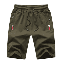 Tansozer Sport Shorts Herren Mit Reißverschluss Grün 01 XXL