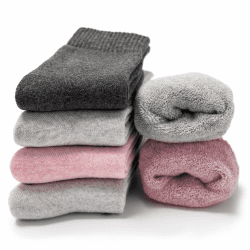Occulto Damen Warme Thermosocken 6er Pack (Modell: Smilla) 39-42 Pink Grau