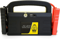 MAXTOOLS JSL400, professioneller 2400-A-Lithium-Notstarter für große 12 V Diesel- und Benzinfahrzeuge, leistungsstarker und sicherer 12-V-Booster, Powerbank mit USB und Starthilfekabel, 800A JSL400/2400A