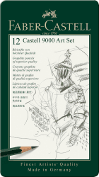 Faber-Castell 119065 - Bleistift Castell 9000, 12er Art Set, Inhalt: 8B - 2H Einzeln