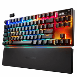 SteelSeries Apex Pro TKL Wireless HyperMagnetic Gaming-Tastatur – E-Sports TKL-Formfaktor – Anpassbares Ansprechverhalten – PBT-Keycaps – Bluetooth – 2,4 GHz– USB-C – Deutsches Tastatur (QWERTZ) Wireless Deutsches Tastatur (QWERTZ)