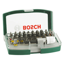 Bosch 32tlg. Schrauberbit-Set (PH-, PZ-, Hex-, T-, TH-, S-Bit, Zubehör Bohrschrauber und Schraubendreher) Einzelpackung Single