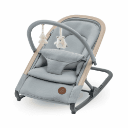 Maxi-Cosi Kori 2-in-1-Babywippe mit Spielzeugbogen, 0–2 Jahre, bis zu 15 kg, Baby Bouncer, 3 mit einer Hand einstellbare Liegepositionen, Easy-in-Gurt, leicht und kompakt, Eco Care, Beyond Grey