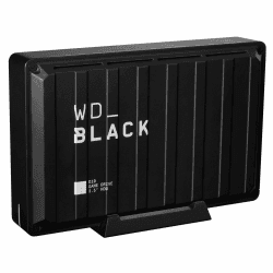 WD_BLACK D10 Game Drive externe Festplatte 8 TB (Übertragungsgeschwindigkeit bis zu 250 MB/s, 7200 U/min und aktive Kühlung, USB Typ-A zum Laden von Gaming-Ausrüstung) Schwarz Desktop HDD 8 TB Konsole oder PC