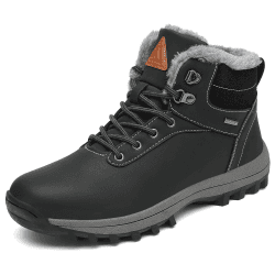 PASTAZA Warme Winterschuhe Herren Damen Winterstiefel Outdoor Winterboots Gefüttert Schneestiefel 41 EU Schwarz