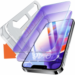 Tentoki für Panzerglas iPhone 13 / 13Pro / 14 (6,1 zoll) Schutzfolie Anti-Blaulicht, 2.5D vollständige Abdeckung 9H+ Displayschutz, Reduzieren Sie die Ermüdung der Augen [Augen schützen] [HD] 2 Stück iPhone 13/13Pro/14 Anti-Blaulicht