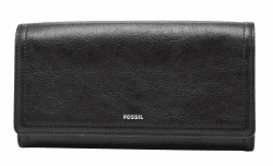 Fossil Damen Logan Flap Clutch Schwarz