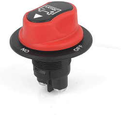 Schwarz Messing Batterie Isolator ON-Off 2P SPST Auto Mini Batterieschalter Kill Switches Auto Race Rally Switches für Motorräder Autos Boote (50A)