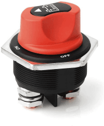 Schwarz Messing Batterie Isolator ON-Off 2P SPST Auto Mini Batterieschalter Kill Switches Auto Race Rally Switches für Motorräder Autos Boote (300A)