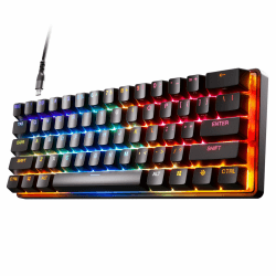 SteelSeries Apex Pro Mini HyperMagnetic Gaming-Tastatur – Die weltweit schnellste Tastatur – Anpassbares Ansprechverhalten – 60%-Formfaktor – RGB – PBT-Keycaps – USB-C – Englisch Tastatur QWERTY Verdrahtet Englisch Tastatur (QWERTY)