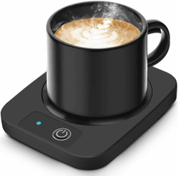 Azyh USB-Tassenwärmer für Kaffee, 45℃ Smart Schreibtisch Tassenwärmer, Elektrischer Kaffeewärmer mit Aluminium-Metallplatte für den Schreibtisch, Tassenwärmer Teewärmer Erwärmen von Kaffee Milch Kakao A20