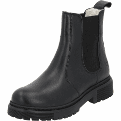 Palado Chelsea Boots Damen Alicudi - mit Schurwolle gefütterte Winterschuhe aus hochwertigem Leder - warme Stiefeletten für Herbst & Winter - Made in Portugal 39 EU 36 Black