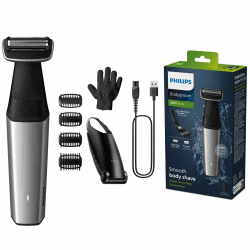Philips Bodygroom Series 5000, wasserfester Trimmer für Intimbereich und Körper, gründliche und angenehme Rasur, Ganzkörperpflege einschließlich Rücken, 60 Min. Laufzeit, Modell BG5021/16 [Neue Version] Bodygroom Series 5000