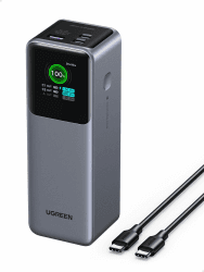 UGREEN Nexode Power Bank 25000mAh 200W Powerbank mit 3 Ports, externer Akku mit digitalem Display, USB C PD 3.1, kompatibel mit iPhone 16/15/14 Pro Max, Galaxy S24 Ultra, MacBook Pro, Dell, mehr