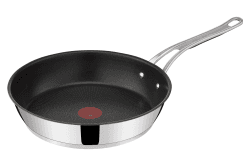 Tefal Jamie Oliver Cook's Classics Bratpfanne 28 cm, Antihaftversiegelung, Induktionstauglich, Backofenfest, Edelstahl, Genieteter Griff, E3060635 28 cm JO COOKS CLASSIC ohne Rezeptheft