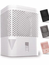BonAura® AirOne Luftentfeuchter ohne Strom bis 23m² I 360° Belüftung I Raumentfeuchter mit Ausgießer & 680g Luftentfeuchter Granulat I Schimmel- und Geruchsschutz I Raum Entfeuchter Wohnung Off White